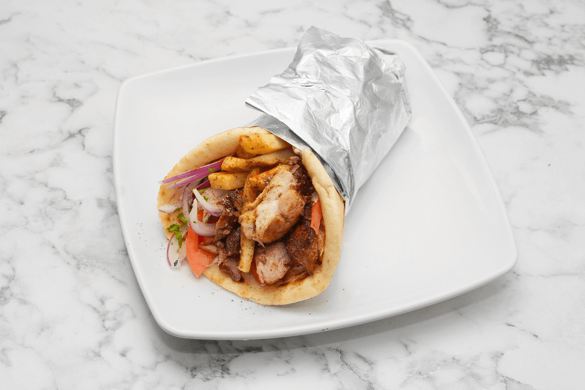 Souvlaki Station's pork gyro pita